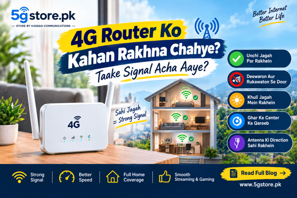 4g ROUTER PLACE POSITION