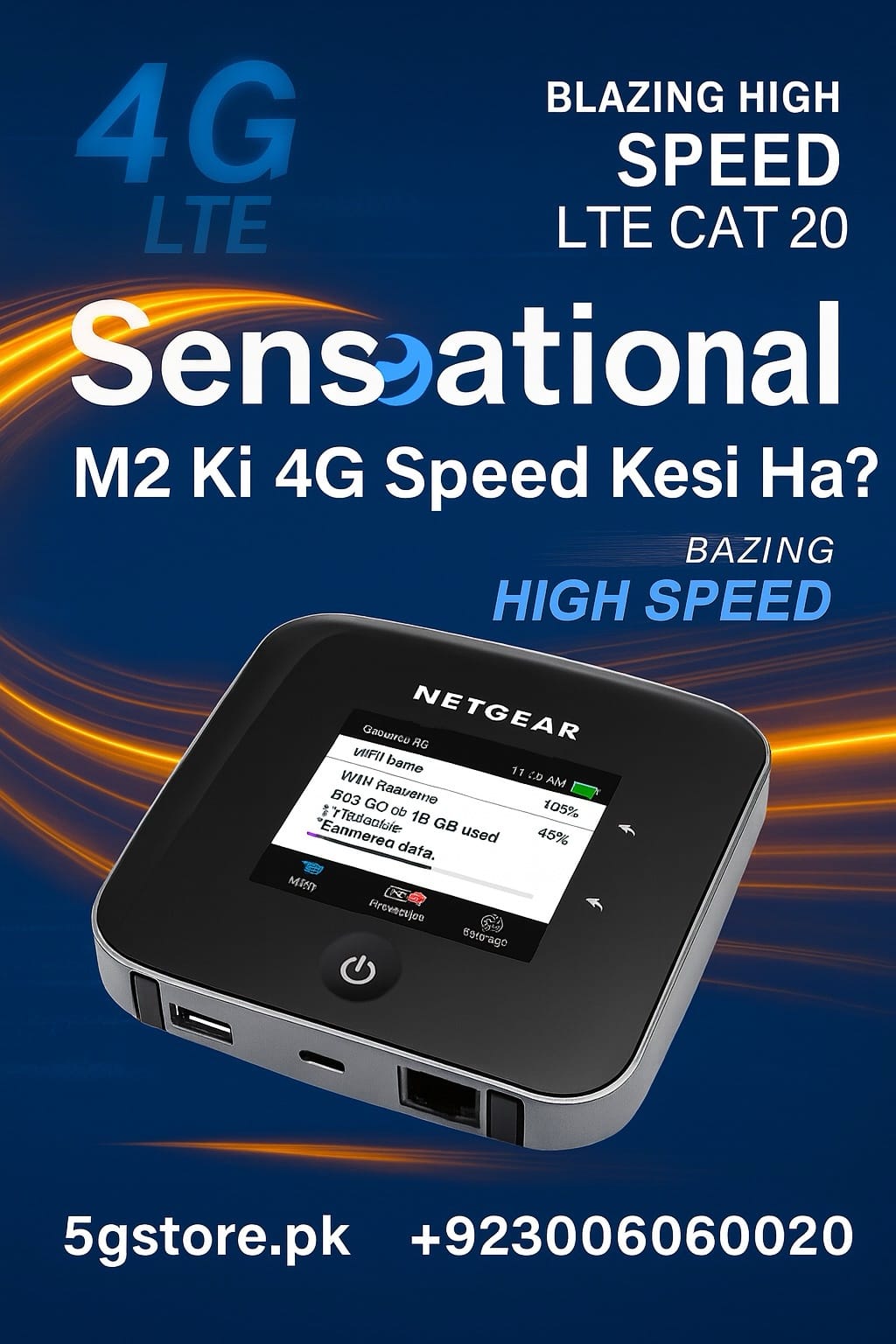 Netgear MR2100 LTE Category 20 Device ( Without Battery) 1 Netgear MR2100 LTE Category 20 Device ( Without Battery)